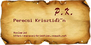 Perecsi Krisztián névjegykártya